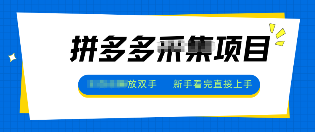 拼多多电商采集，一小时50+，操作简单，零投资-卿云社