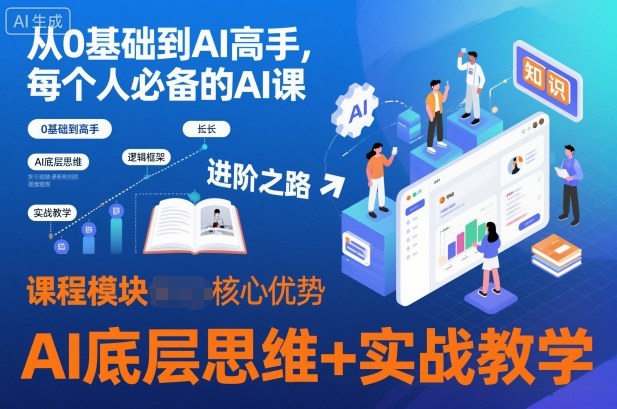 从0基础到AI高手，每个人必备的AI课，AI底层思维+实战教学-卿云社