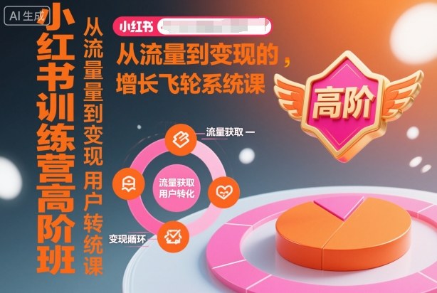 小红书训练营高阶班，从流量到变现的增长飞轮系统课-卿云社