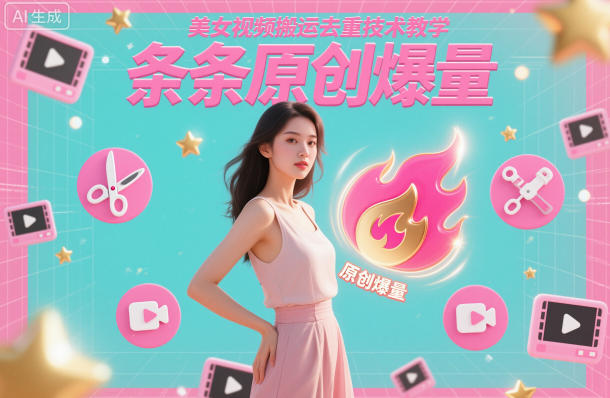 美女视频搬运去重技术教学，条条原创爆量-卿云社