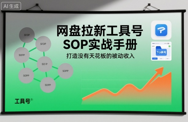 网盘拉新工具号SOP实战手册，打造没有天花板的被动收入-卿云社