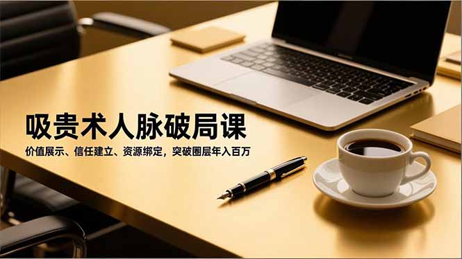 吸贵术人脉破局课，价值展示、信任建立、资源绑定，突破圈层年入百万-卿云社