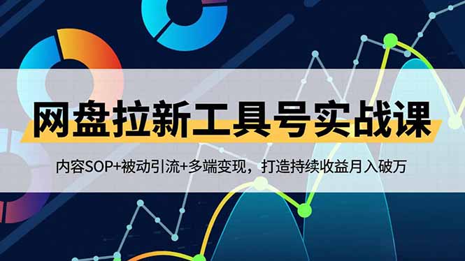 网盘拉新工具号实战课，内容SOP+被动引流+多端变现，打造持续收益月入破万-卿云社