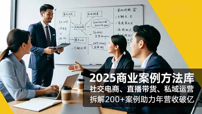 2025商业案例方法库，社交电商、直播带货、私域运营，拆解200+案例助力年营收破亿-卿云社