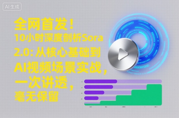 全网首发！10小时深度剖析Sora 2.0：从核心基础到AI视频场景实战，一次讲透，毫无保留-卿云社