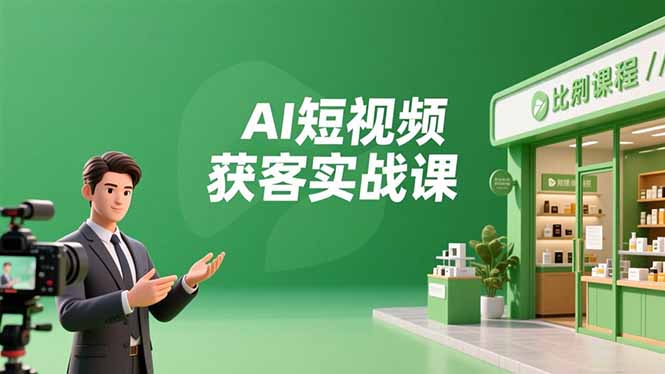 AI短视频获客实战课，数字人创作、实体行业应用、精准引流，30天获取客源月入6万+-卿云社