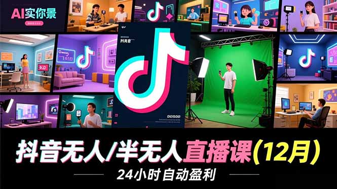 抖音无人/半无人直播课(12月-卿云社
