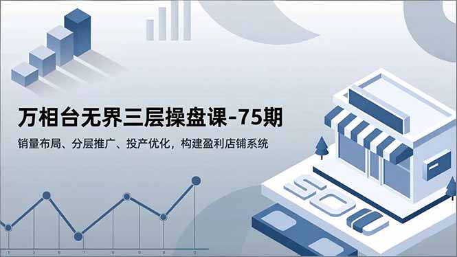 万相台无界三层操盘课-75期，销量布局、分层推广、投产优化，构建盈利店铺系统-卿云社