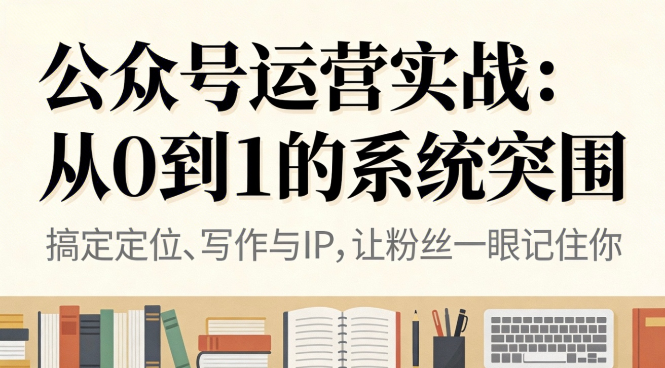 公众号运营实战：从0到1的系统突围-卿云社