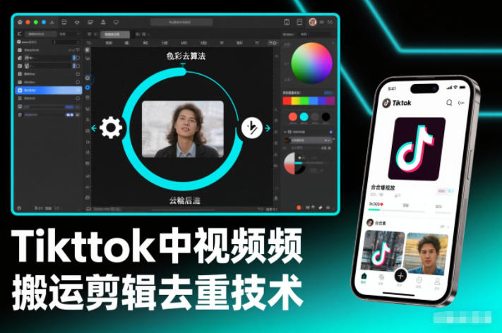 Tiktok中视频纯搬运剪辑去重技术，外来技术，自行测试-卿云社