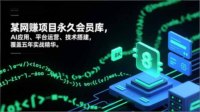 网赚项目永久会员库，AI应用、平台运营、技术搭建，覆盖五年实战精华-卿云社