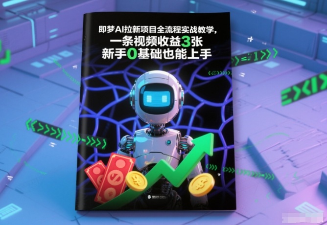 即梦AI拉新项目全流程实战教学，一条视频收益3张，新手0基础也能上手-卿云社