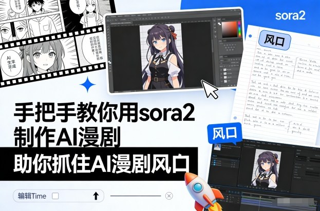 手把手教你用sora2制作AI漫剧，助你抓住AI漫剧风口-卿云社