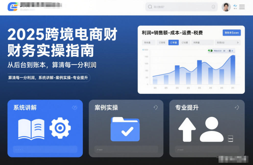 2025跨境电商财务实操指南，从后台到账本，算清每一分利润，系统讲解-案例实操-专业提升-卿云社