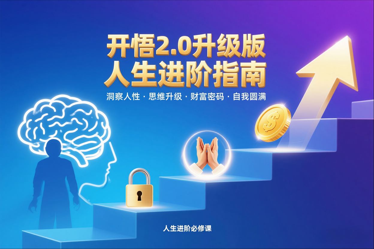 开悟2.0升级版人生进阶指南，洞察人性-思维升级-财富密码-自我圆满-卿云社