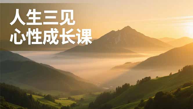 人生三见心性成长课，见天地众生自己，搞透人性安顿身心，活出清晰自我，内在富足无价-卿云社