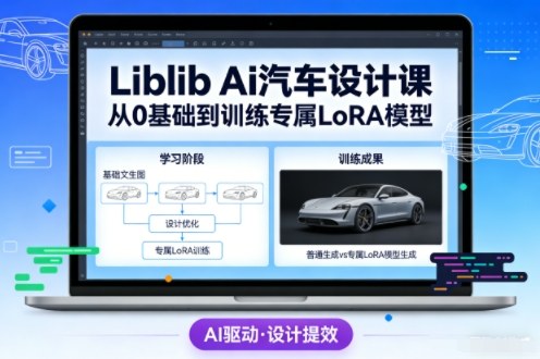 Liblib Ai汽车设计课，从0基础文生图，到教你训练专属设计和风格LoRA模型-卿云社