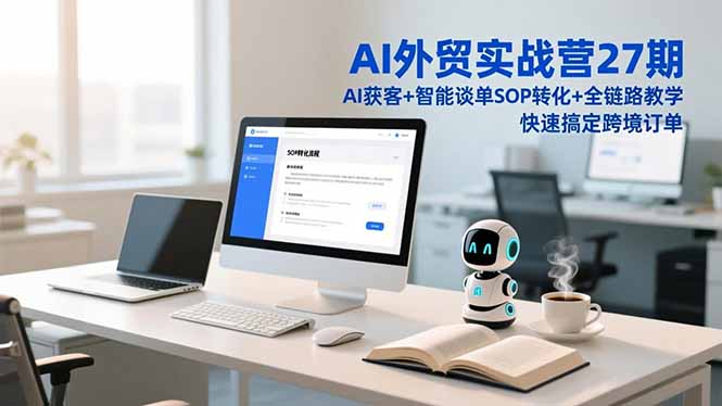 AI外贸实战营27期，AI获客+智能谈单+SOP转化+全链路教学，快速搞定跨境订单-卿云社