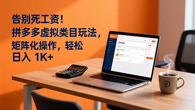 告别死工资！拼多多虚拟类目玩法，矩阵化操作，轻松日入 1K+-卿云社
