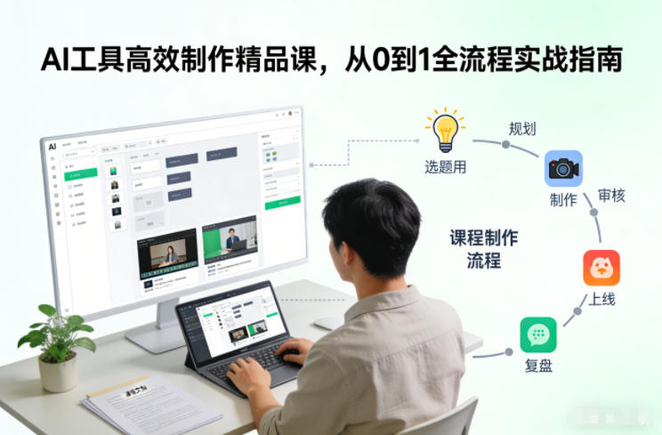 AI工具高效制作精品课，从0到1全流程实战指南-卿云社