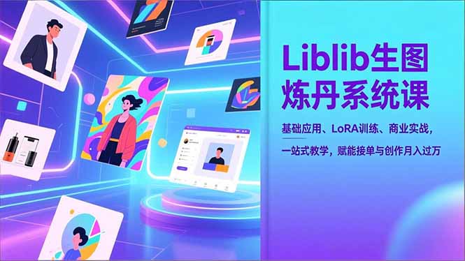 Liblib生图炼丹系统课，基础应用、LoRA训练、商业实战，一站式教学，赋能接单与创作月入过万-卿云社
