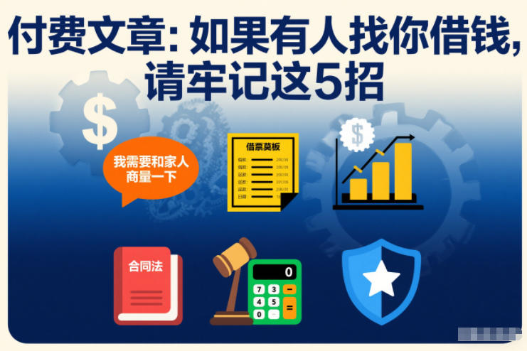付费文章：如果有人找你借钱，请牢记这5招-卿云社