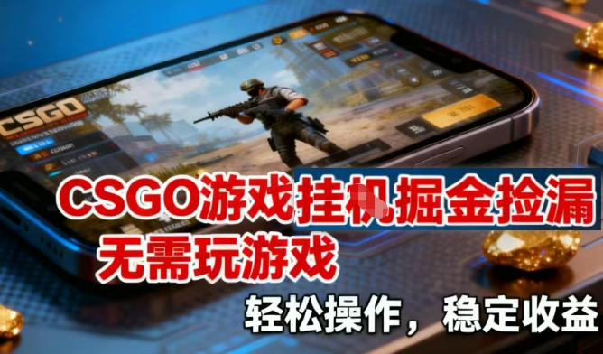 CSGO游戏挂G掘金捡漏，不需要玩游戏，操作简单，收益稳定【揭秘】-卿云社