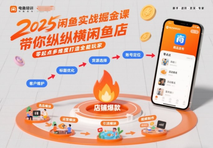 2025闲鱼实战掘金课，带你纵横闲鱼店，零起点多维度打造全能玩家-卿云社