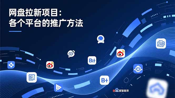 网盘拉新项目：各个平台的推广方法，公众号、截留玩法，微博，B站，百度智能体-卿云社