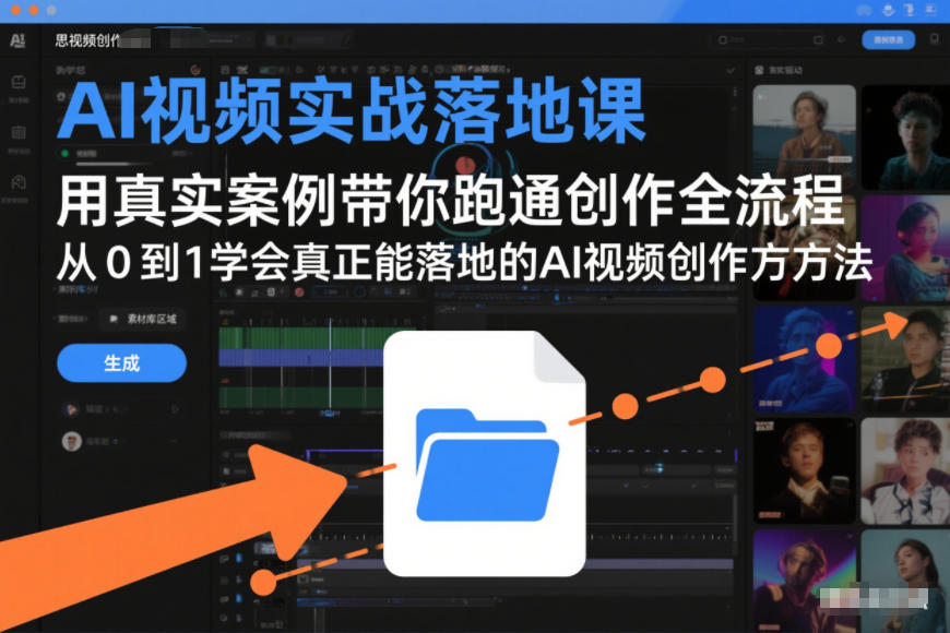 AI视频实战落地课，用真实案例带你跑通创作全流程，从0到1学会真正能落地的AI视频创作方法-卿云社