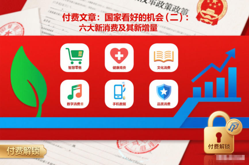 付费文章：国家看好的机会(二)：六大新消费及其新增量-卿云社
