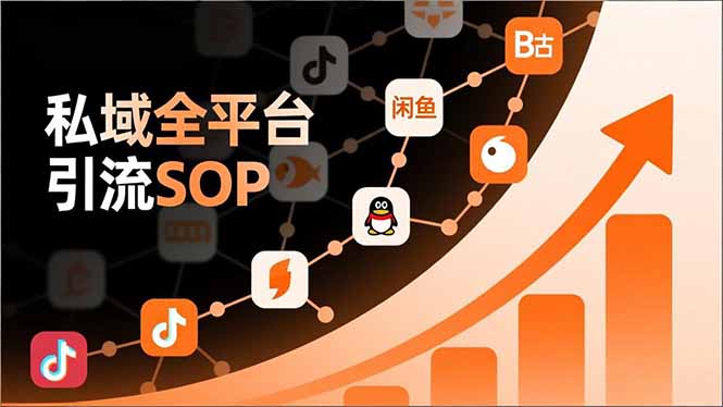 私域全平台引流SOP，抖音/快手/小红书/微信/QQ/B站/闲鱼等，技术合集，高效转化公域流量-卿云社
