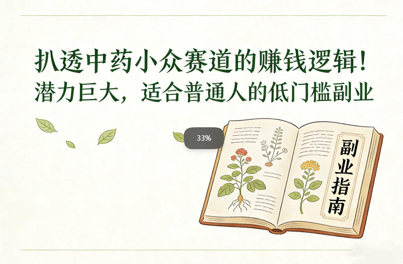 扒透中药小众赛道的賺米逻辑，潜力巨大，适合普通人的低门槛副业-卿云社