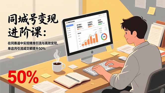 同城号变现进阶课：在同城赛道中实现精准引流与高效变现，单店月引流成交额提升50%-卿云社