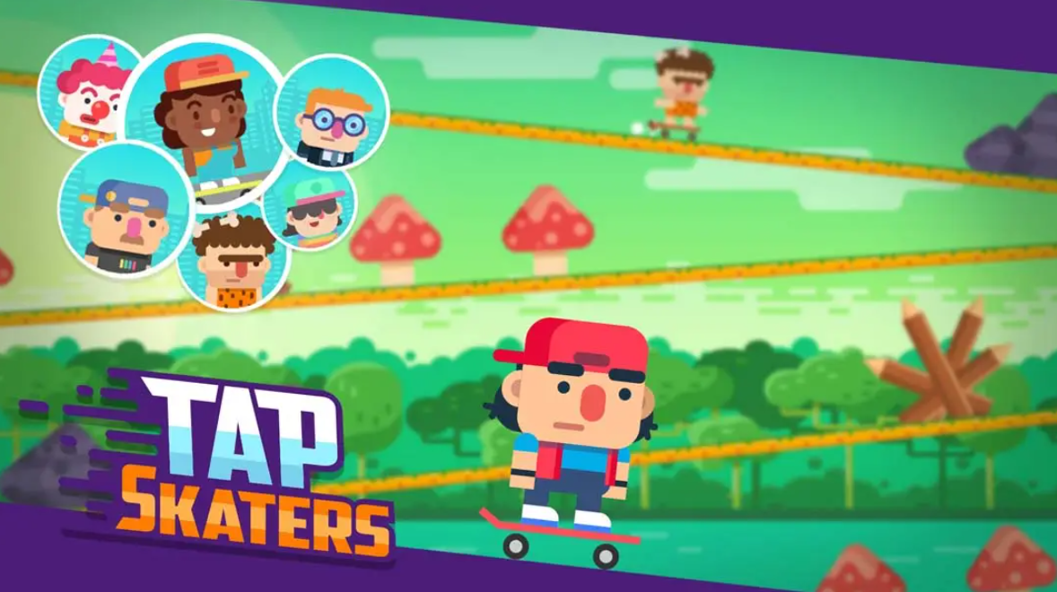 《速降滑板比赛游戏 Tap Skaters》Switch英文版NSP下载-卿云社