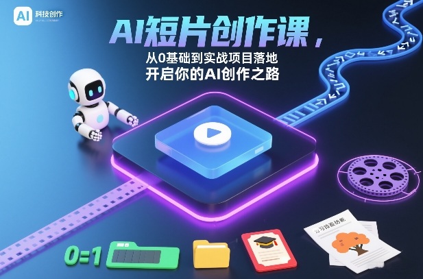 AI短片创作课，从0基础到实战项目落地，开启你的AI创作之路-卿云社