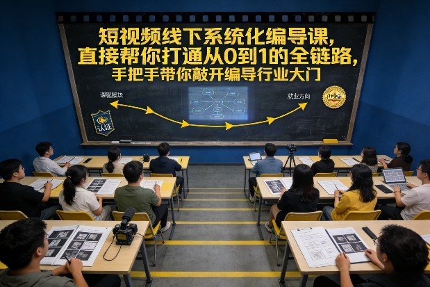 短视频线下系统化编导课，直接帮你打通从0到1的全链路，手把手带你敲开编导行业大门-卿云社