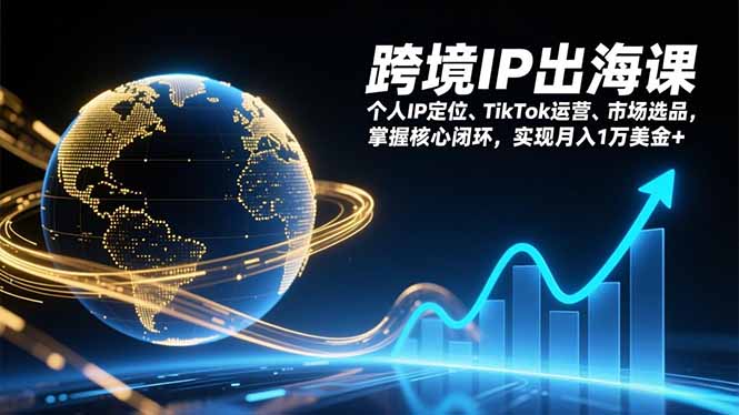 跨境IP出海课，个人IP定位、TikTok运营、市场选品，掌握核心闭环，实现月入1万美金+-卿云社