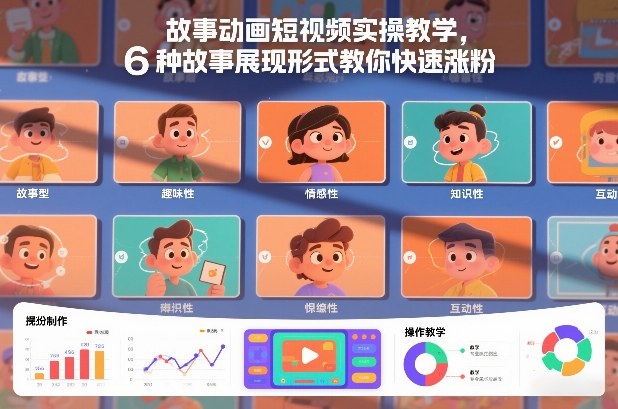 故事动画短视频实操教学，6种故事展现形式教你快速涨粉-卿云社