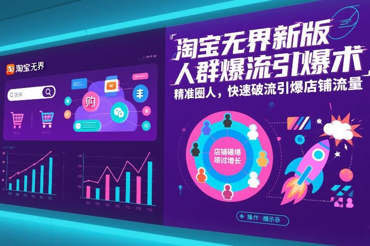 淘宝无界新版人群爆流引爆术，精准圈人，快速破流引爆店铺流量-卿云社