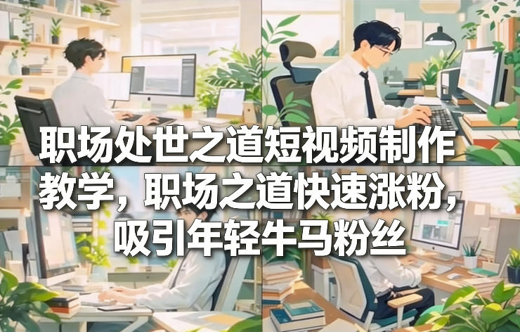 职场处世之道短视频制作教学，职场之道快速涨粉，吸引年轻牛马粉丝-卿云社
