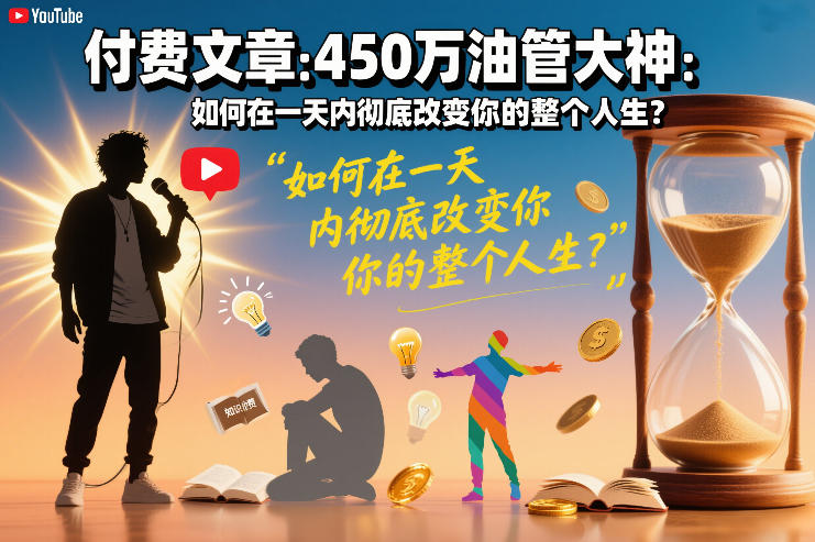 付费文章：450万油管大神：如何在一天内彻底改变你的整个人生？-卿云社