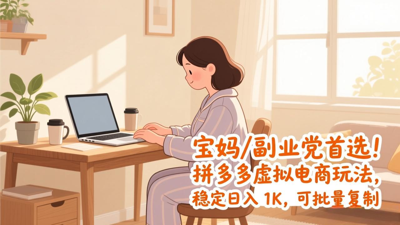 宝妈 / 副业党首选！拼多多虚拟电商玩法，稳定日入 1K，可批量复制-卿云社