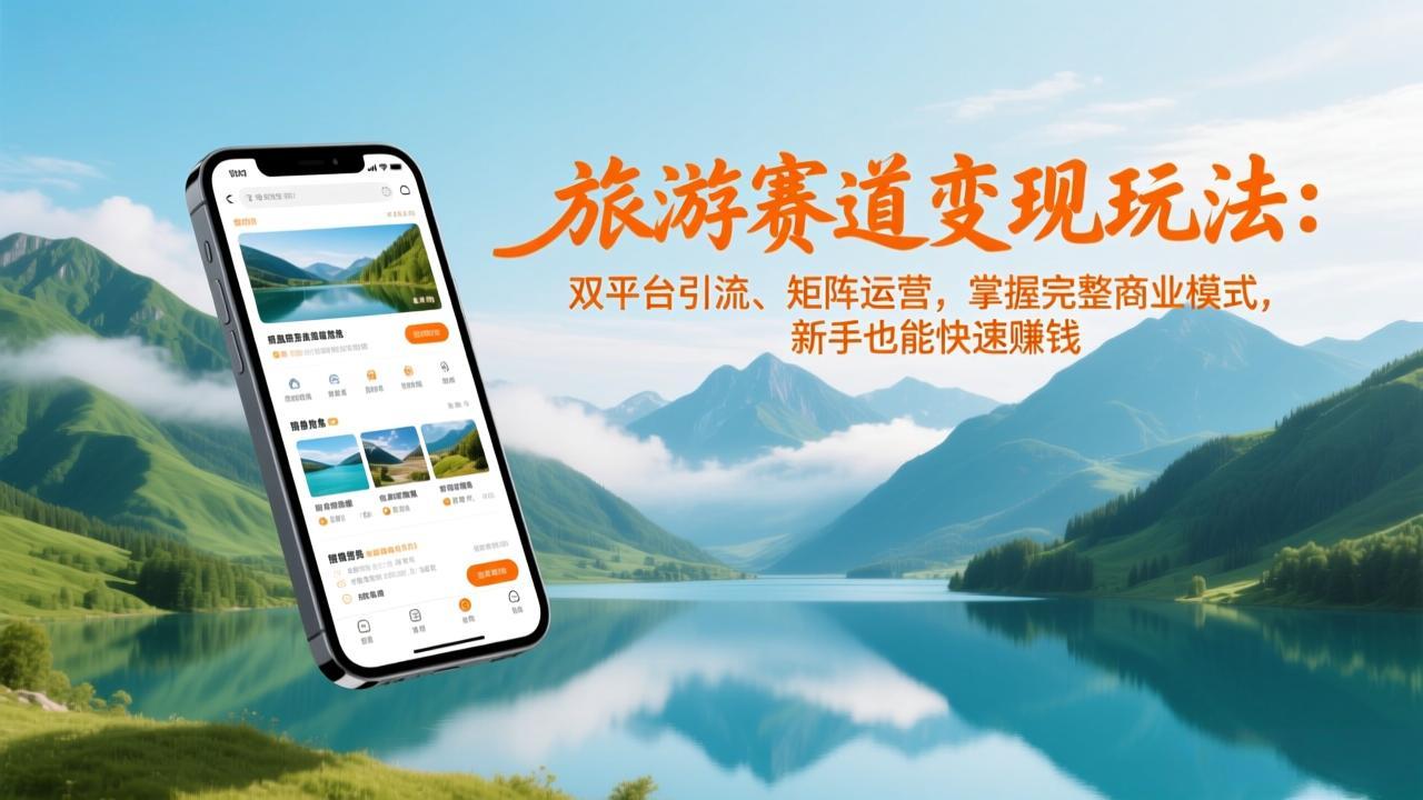 旅游赛道变现玩法：双平台引流、矩阵运营，掌握完整商业模式，新手也能快速赚钱-卿云社