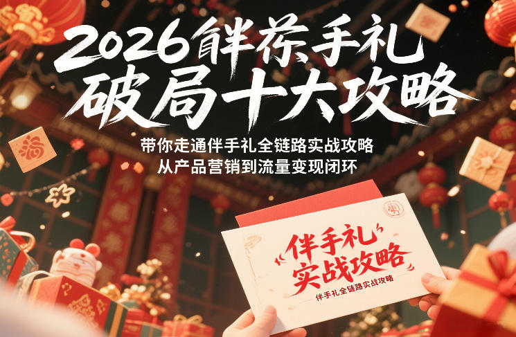 2026伴手礼破局十大攻略，带你走通伴手礼全链路实战攻略，从产品营销到流量变现闭环-卿云社