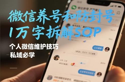 微信养号和防封号1万字拆解SOP，个人微信维护技巧，私域必学【文档】-卿云社