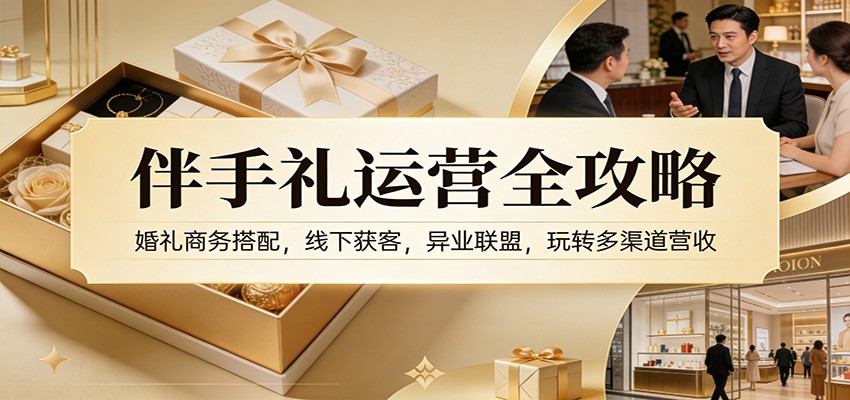 伴手礼运营全攻略：婚礼商务搭配，线下获客，异业联盟，玩转多渠道营收-卿云社