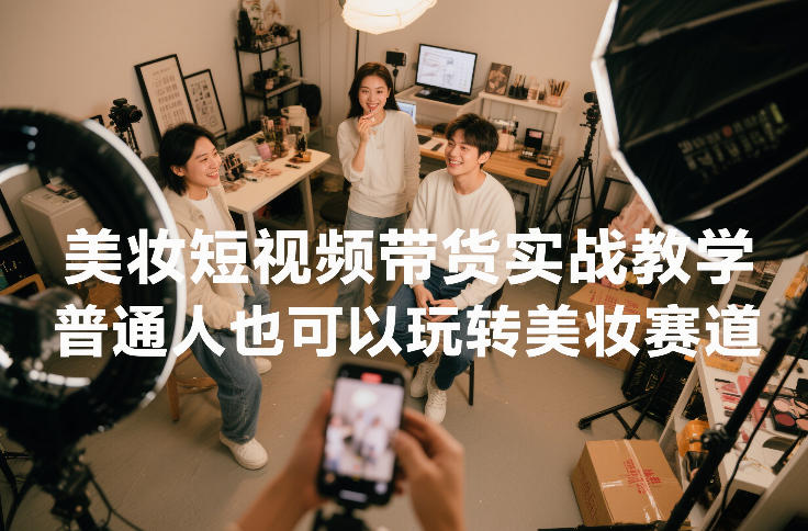 美妆短视频带货实战教学，普通人也可以玩转美妆赛道-卿云社