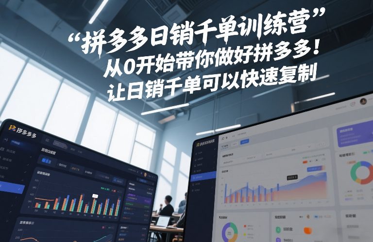 拼多多日销千单训练营，从0开始带你做好拼多多，让日销千单可以快速复制(更新26年1月)-卿云社