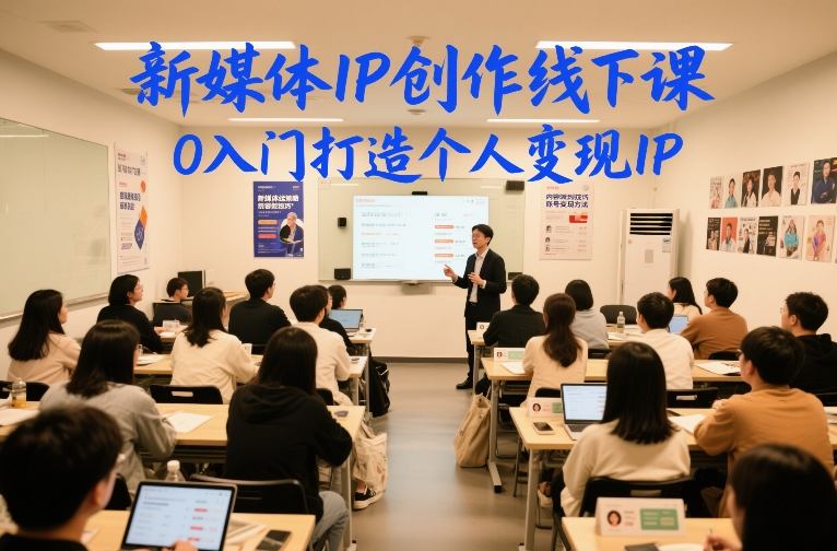 新媒体IP创作线下课，0入门打造个人变现IP-卿云社